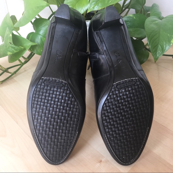 COLE HAAN Leather Point Toe Ankle Boot Black 7 - Picture 7 of 8